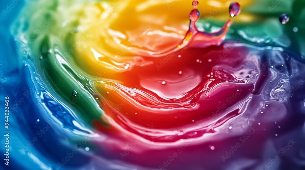 Fototapeta premium Rainbow Splash Art