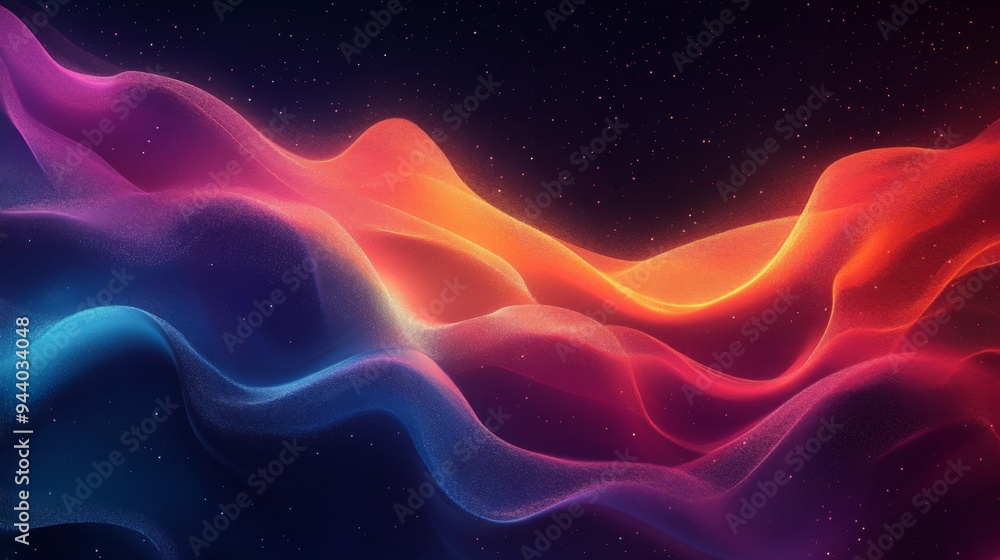 Vibrant Abstract Wavy Landscape Vibrant Abstract Wavy Landscape