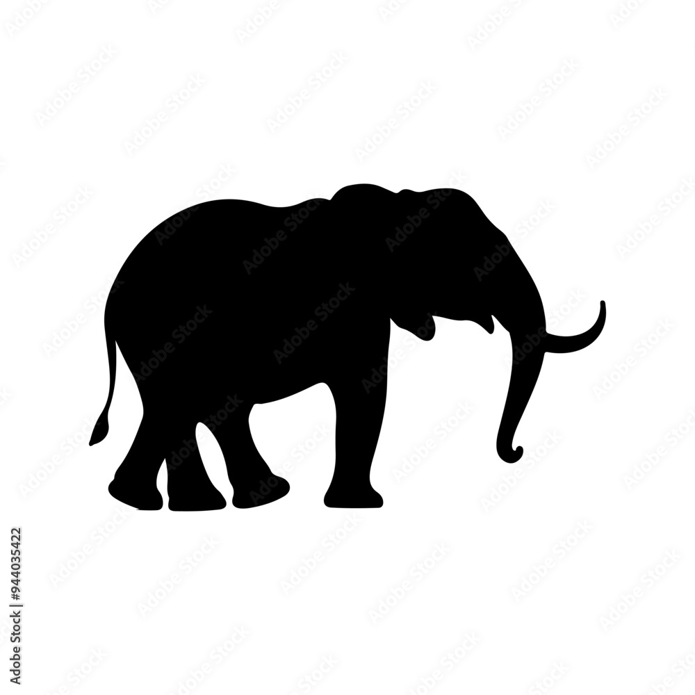 Vector elephant silhouette illustration design thai animal logo simple design Vector elephant silhouette illustration design thai animal logo simple design