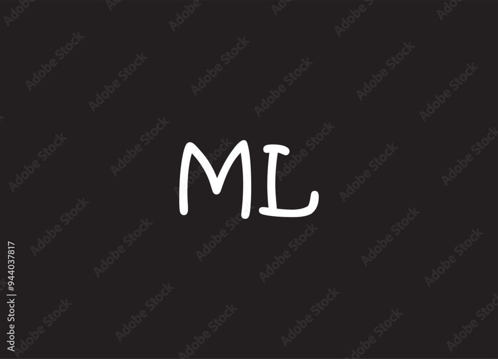 ML letter logo design and initial logo design ML letter logo design and initial logo design