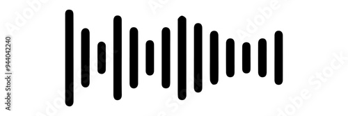 Sound , audio wave or soundwave line art vector icon for music apps eps 10