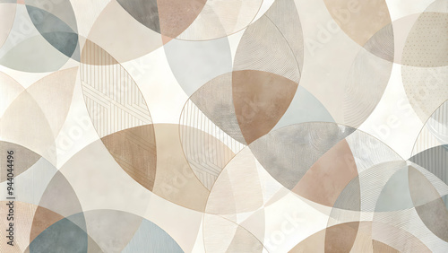Whispering Earth Tones: Abstract watercolor circles in soft, earthy hues create a calming and sophisticated background.