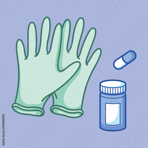 Health care and Medical Stuffs used by Doctor and Nurse to heal and cure sickness and illness of patients in Hospital. 
