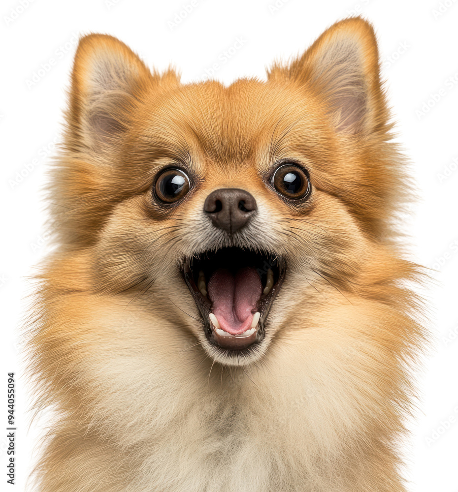 Obraz premium PNG Adorable Pomeranian with joyful expression