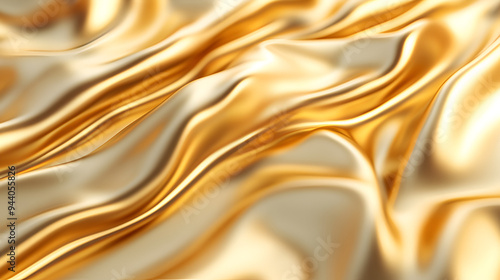 Elegant Golden Silk Fabric - Perfect for Luxury Branding