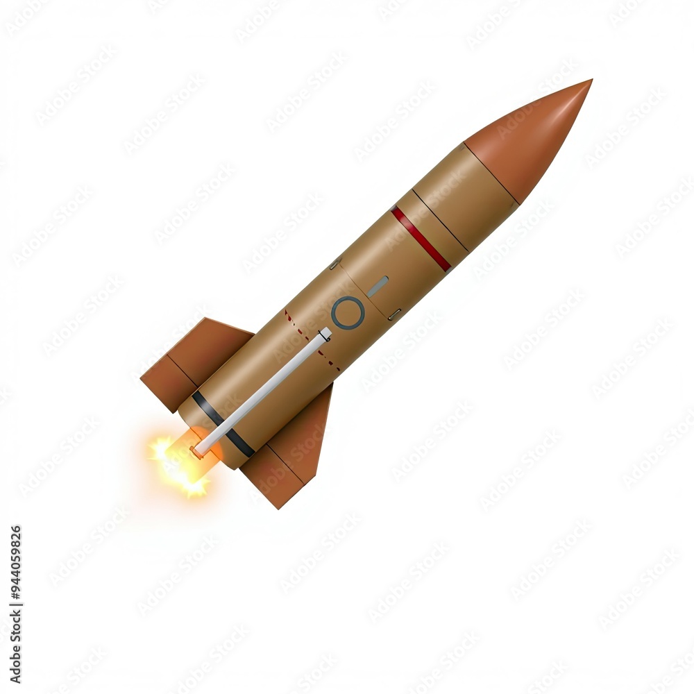 rocket in the sky isolate white background rocket in the sky isolate white background