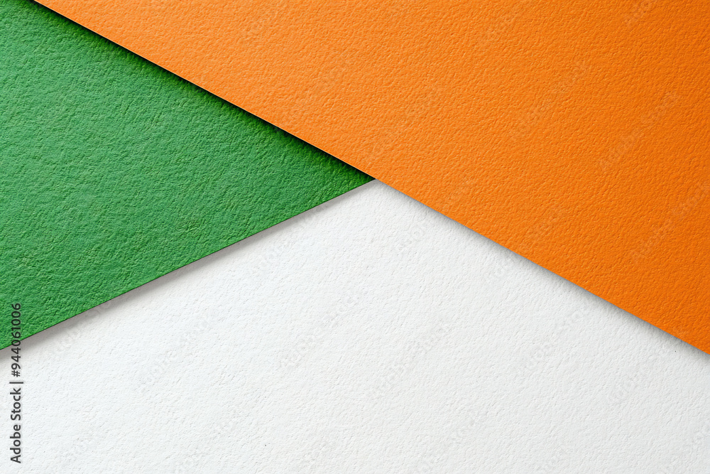abstract White, orange, and green textured paper background abstract White, orange, and green textured paper background