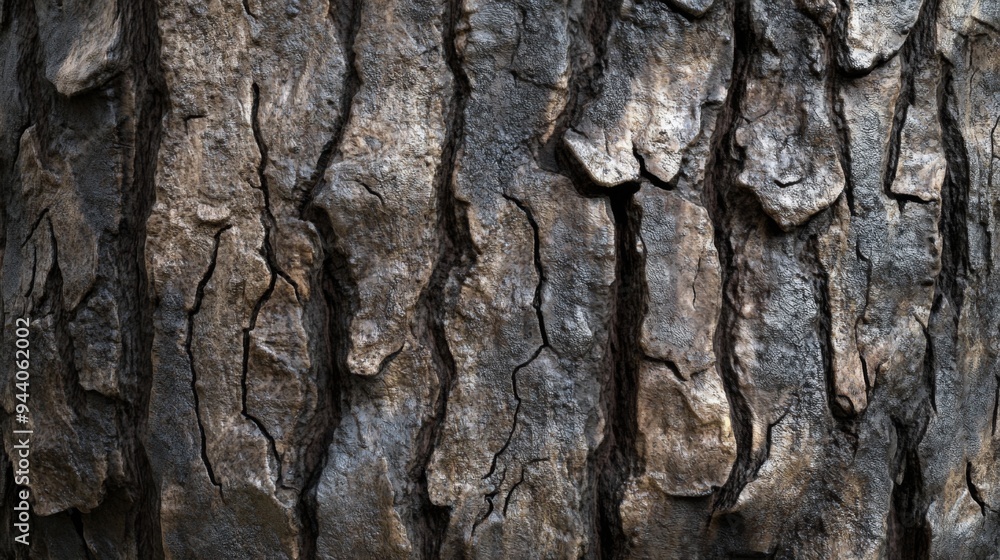 Close up view rugged texture of tree bark, ideal for nature themed design projects and backgrounds Close up view rugged texture of tree bark, ideal for nature themed design projects and backgrounds