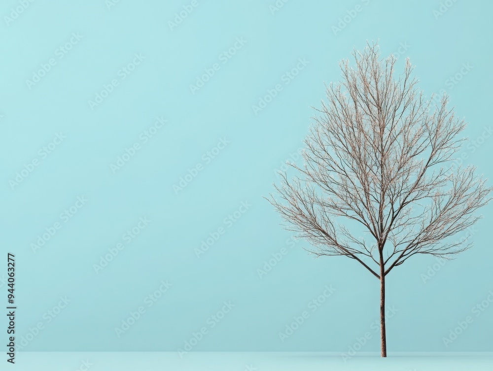 A tree in winter, with one branch starting to bloom, representing the gradual recovery and growth after a period of grief.