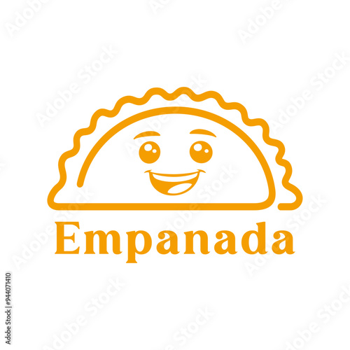 Empanada logo mascot vector illustration template