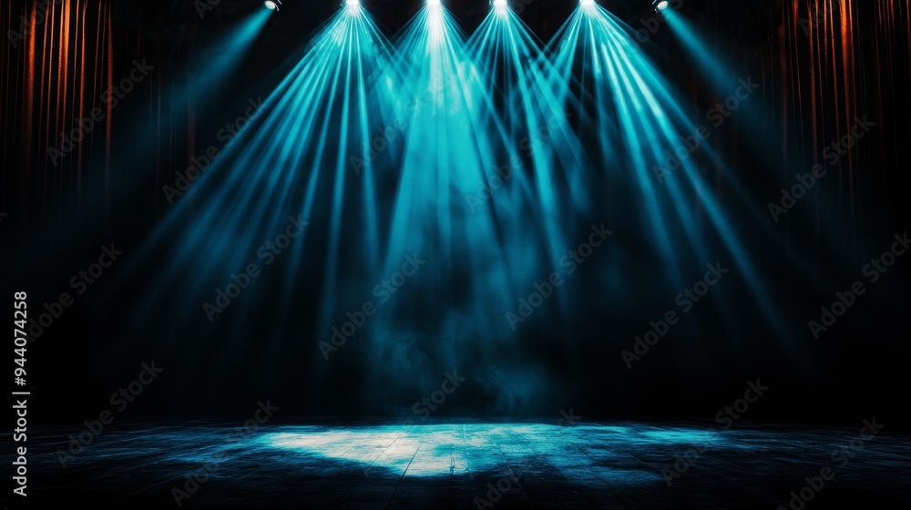 Soft light rays forming a halo over the stage, pastel hues, dreamy and ethereal ambiance Soft light rays forming a halo over the stage, pastel hues, dreamy and ethereal ambiance