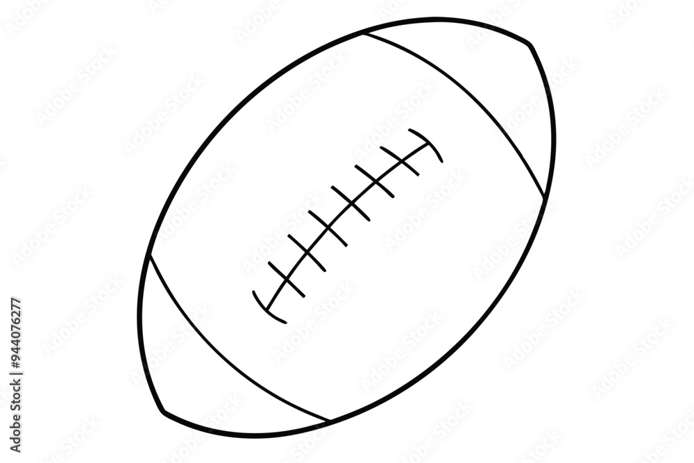 American Football line art vector illustration American Football line art vector illustration