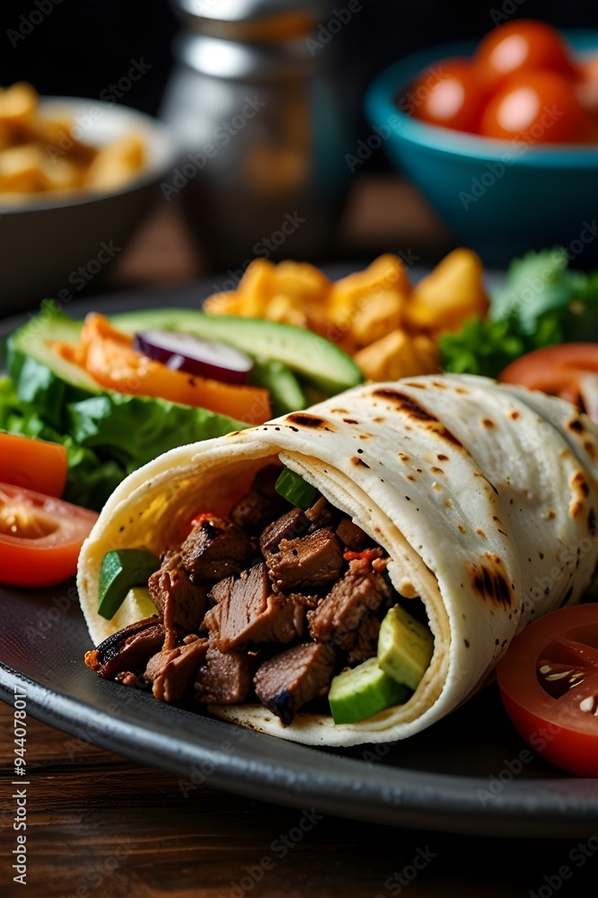 Fried Beef Shawarma Ai Generated Art Fried Beef Shawarma Ai Generated Art