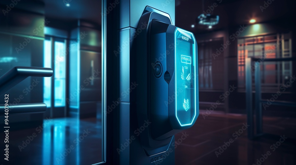 A photo of a biometric security system A photo of a biometric security system