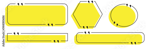 Quote box frame, big set. Texting quote boxes. Colored Blank template quote text info design boxes quotation bubble blog quotes symbols design eps10 