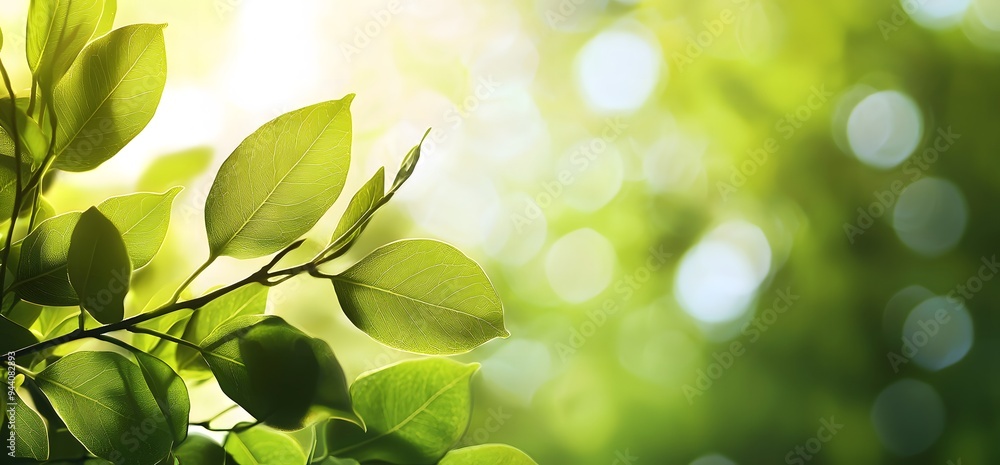 Modern close up of leaves on blurred green background. Premium background for banners or posters Modern close up of leaves on blurred green background. Premium background for banners or posters
