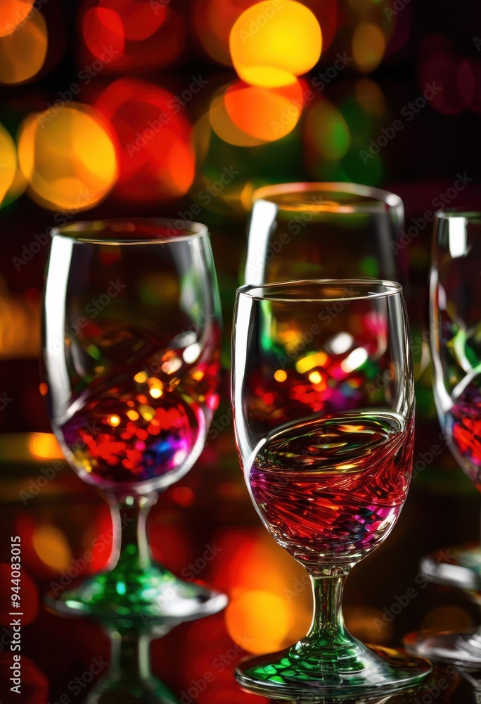 vibrant reflections wine glasses dynamic surfaces capturing light color playful dance, shimmer, texture, atmosphere, art, design, elegance, beauty vibrant reflections wine glasses dynamic surfaces capturing light color playful dance, shimmer, texture, atmosphere, art, design, elegance, beauty