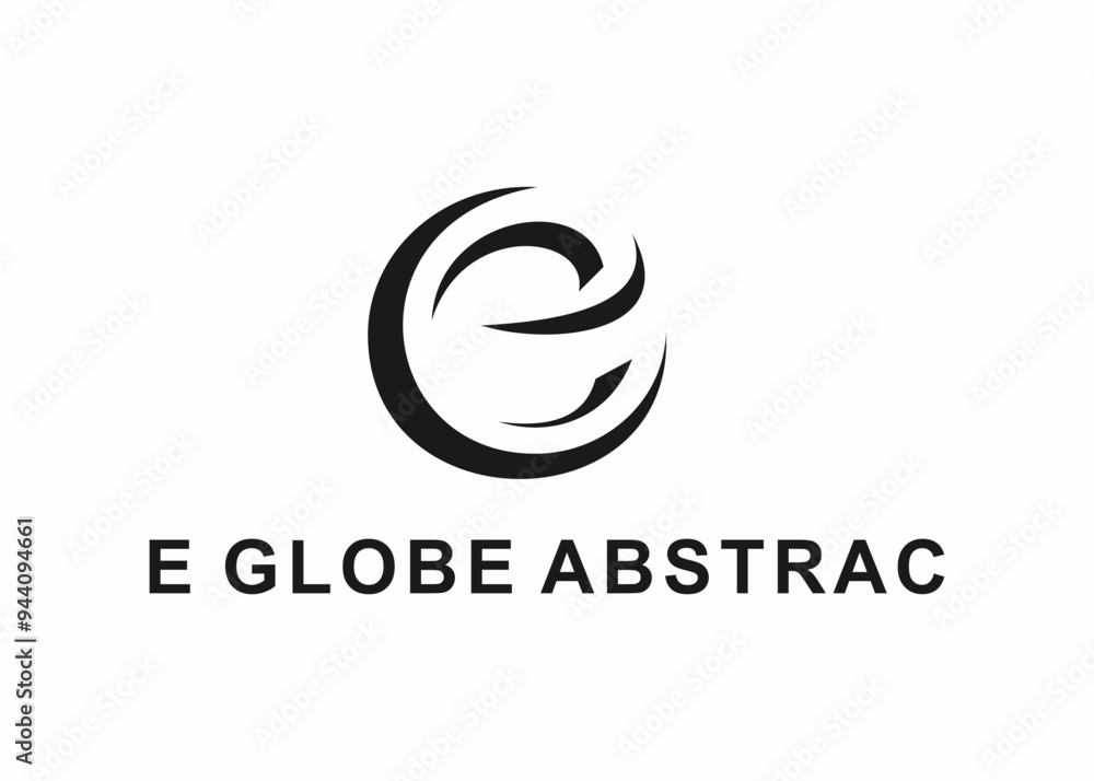 letter e globe abstract logo, design, vector, illustration, creative icon, template letter e globe abstract logo, design, vector, illustration, creative icon, template