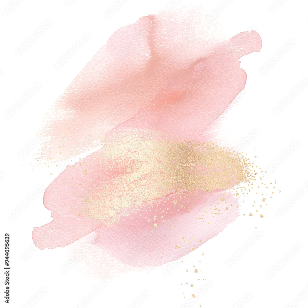 Fototapeta premium PNG Pink gold gliter blossom anemone flower.