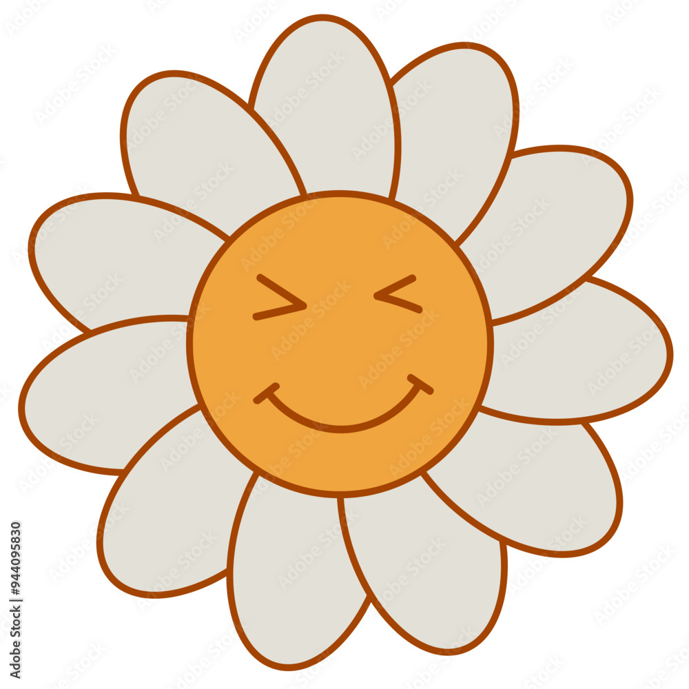 Retro Smiley Flower_8 Retro Smiley Flower_8