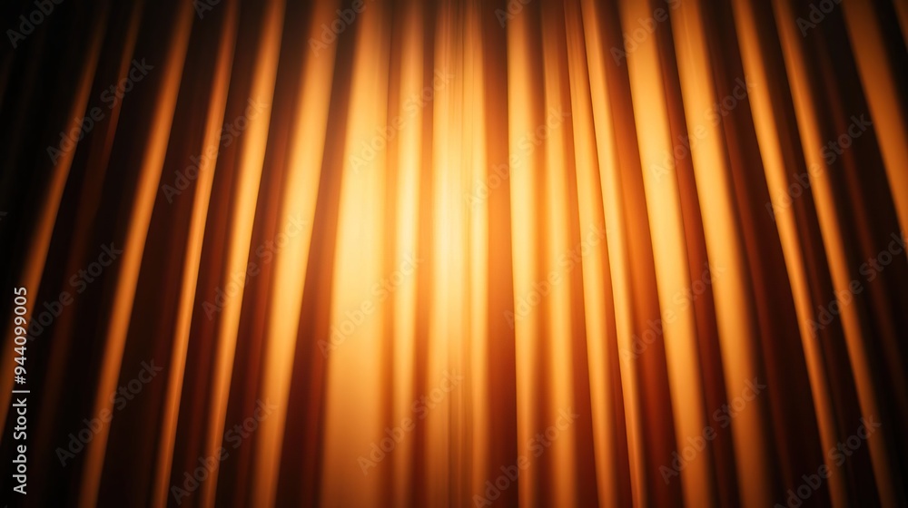Abstract background of golden light through fabric curtains. Abstract background of golden light through fabric curtains.