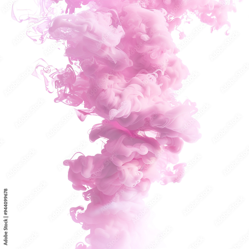 Fototapeta premium Pink Ink Swirl Abstract Art