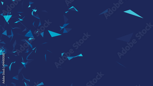 Abstract background with connecting dots and lines. Network connection structure. Data technology and scientific illustration. Plexus effect. 3D vector illustration