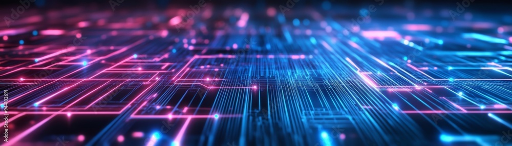 Digital Circuitry - Neon Glow, Pink and Blue Lines, Abstract Technology, digital, circuit, neon Digital Circuitry - Neon Glow, Pink and Blue Lines, Abstract Technology, digital, circuit, neon