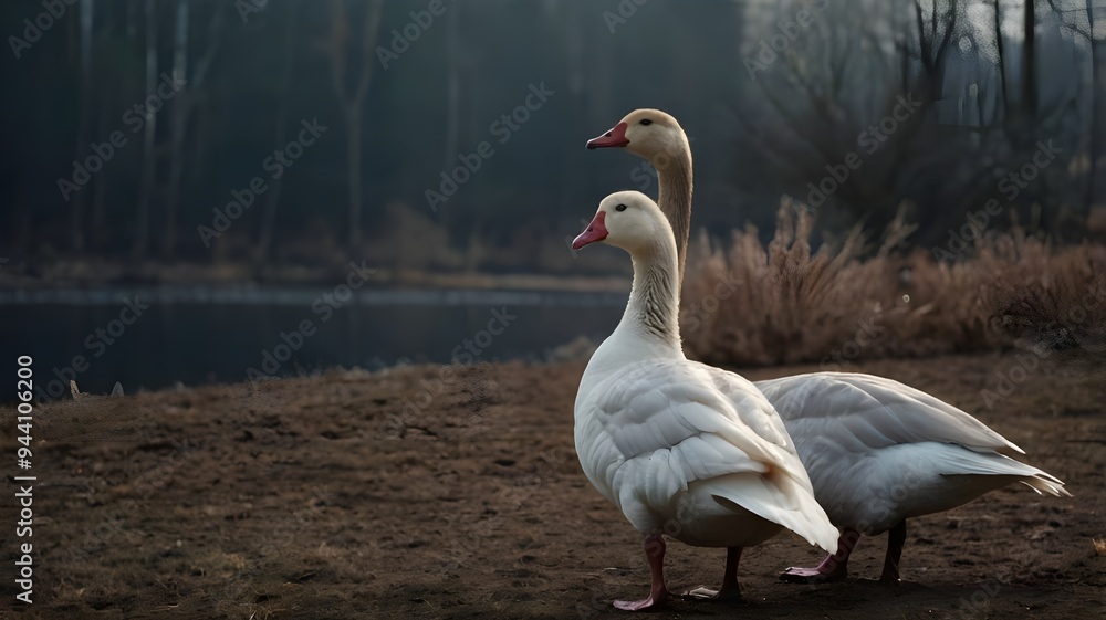 Obraz premium swan on the lake
