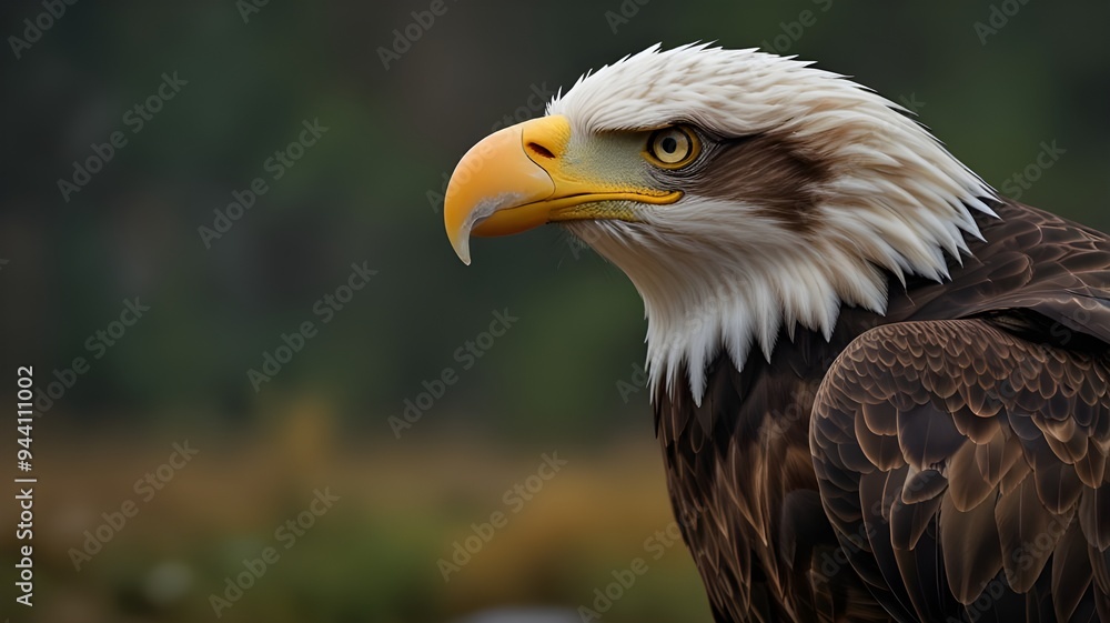An awe-inspiring powerful close-up of a bald eagle’s face. An awe-inspiring powerful close-up of a bald eagle’s face.