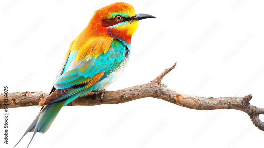 Fototapeta premium Colorful Bird Perched on a Branch