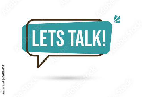 Let's talk speech bubble banner. Banner for business, marketing and advertising. Vector illustration