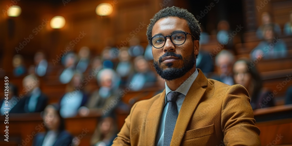 Man in a Brown Suit Looking at the Camera Man in a Brown Suit Looking at the Camera