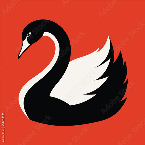 This is  swan vector illustration.