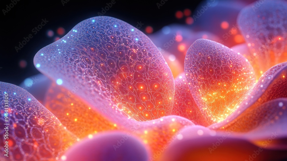 Glowing Flower Petals Glowing Flower Petals
