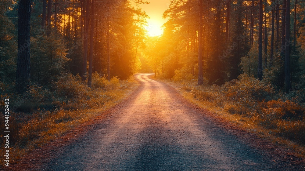 Forest Path at Sunset Forest Path at Sunset