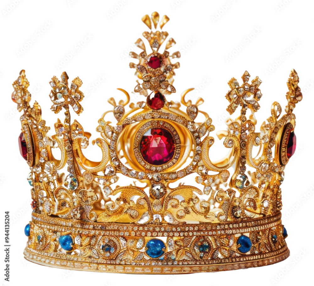 Luxurious ornate golden crown Luxurious ornate golden crown