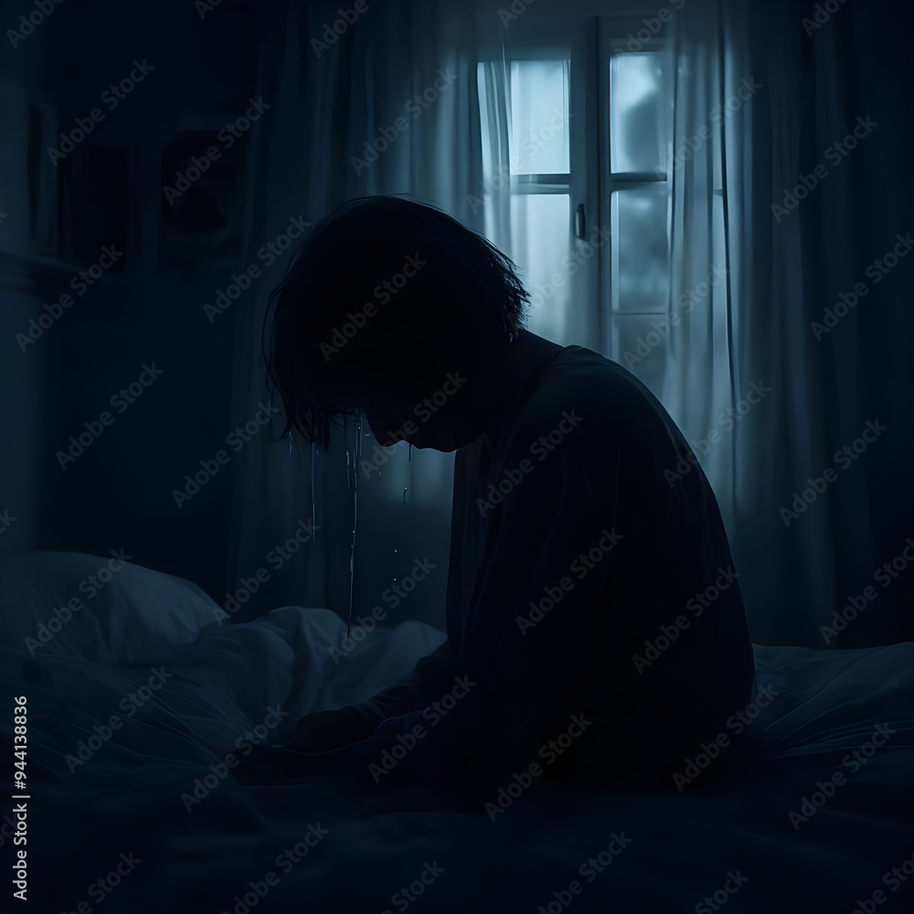 sad person in bed sad person in bed
