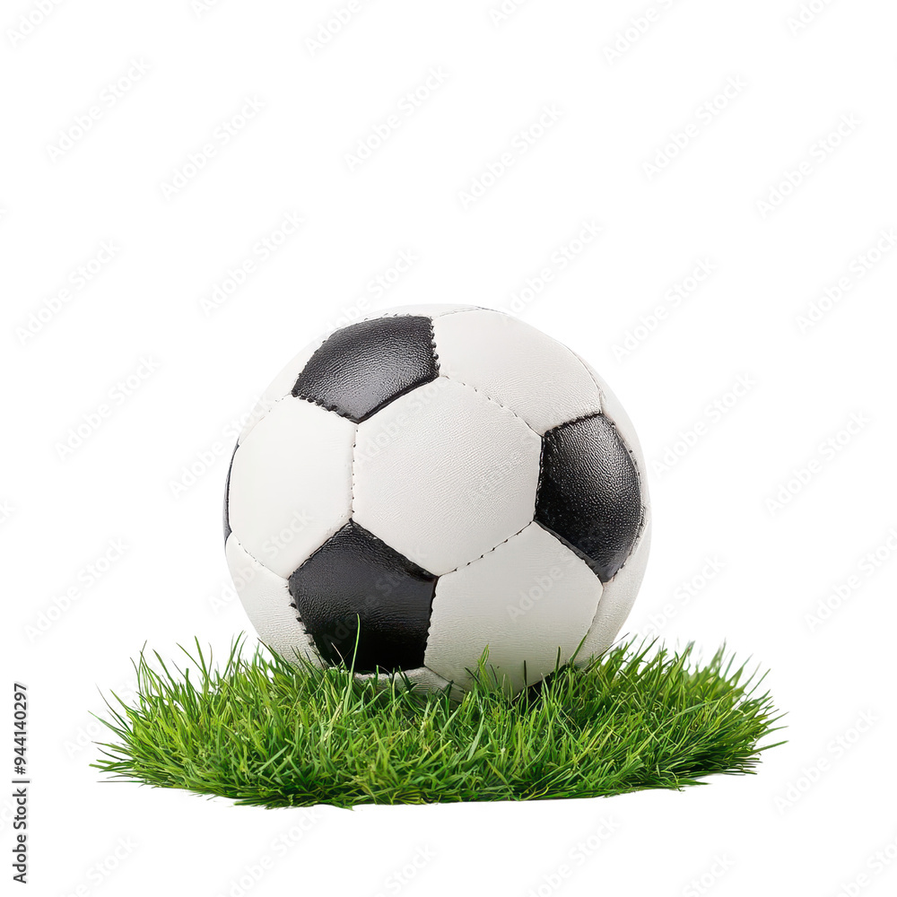 A classic soccer ball on fresh green grass, perfect for sports-themed projects, youth activities, and athletic promotions. A classic soccer ball on fresh green grass, perfect for sports-themed projects, youth activities, and athletic promotions.