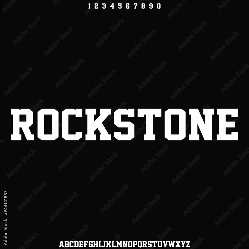 Obraz premium bold display alphabet font vector