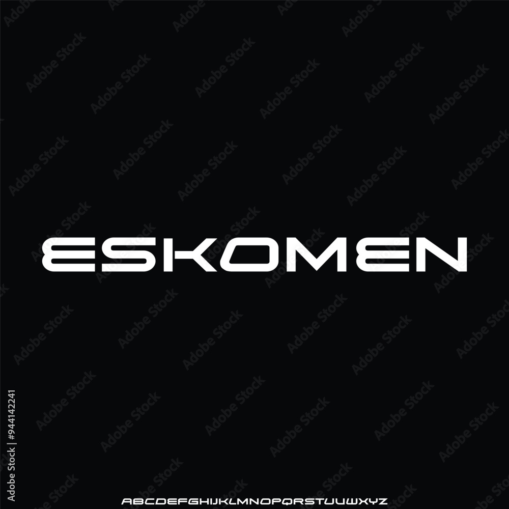 Obraz premium futuristic modern alphabet font vector