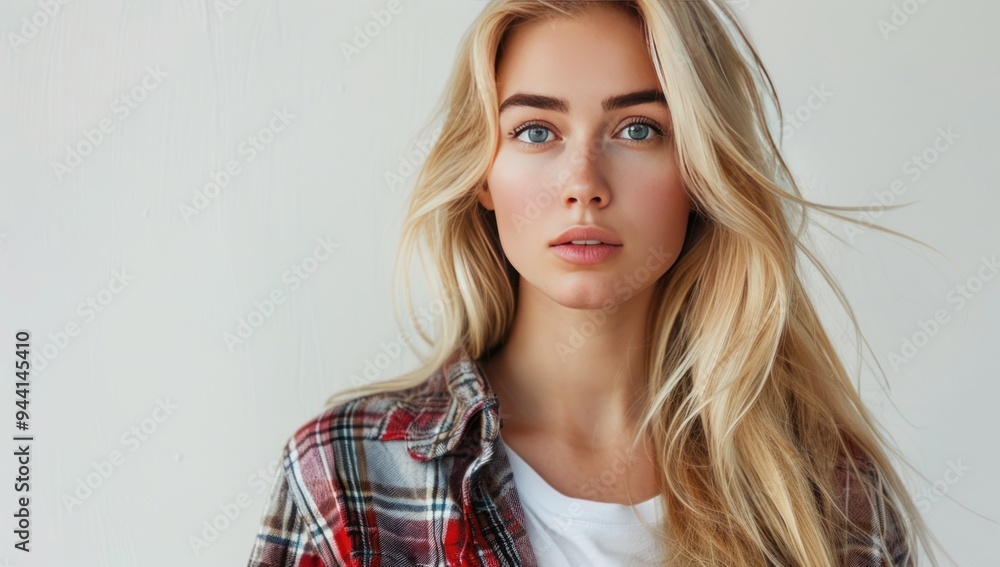 Portrait of a Young Woman with Blonde Hair Portrait of a Young Woman with Blonde Hair