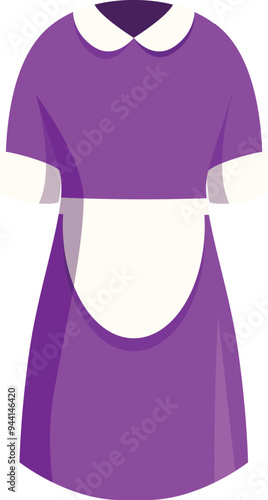This illustration features a classic maid uniform, highlighting the attire of domestic workers