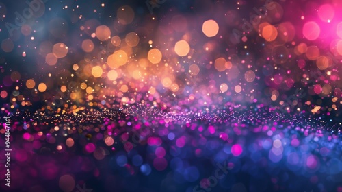 Brightly colored particles creating a dynamic background effect