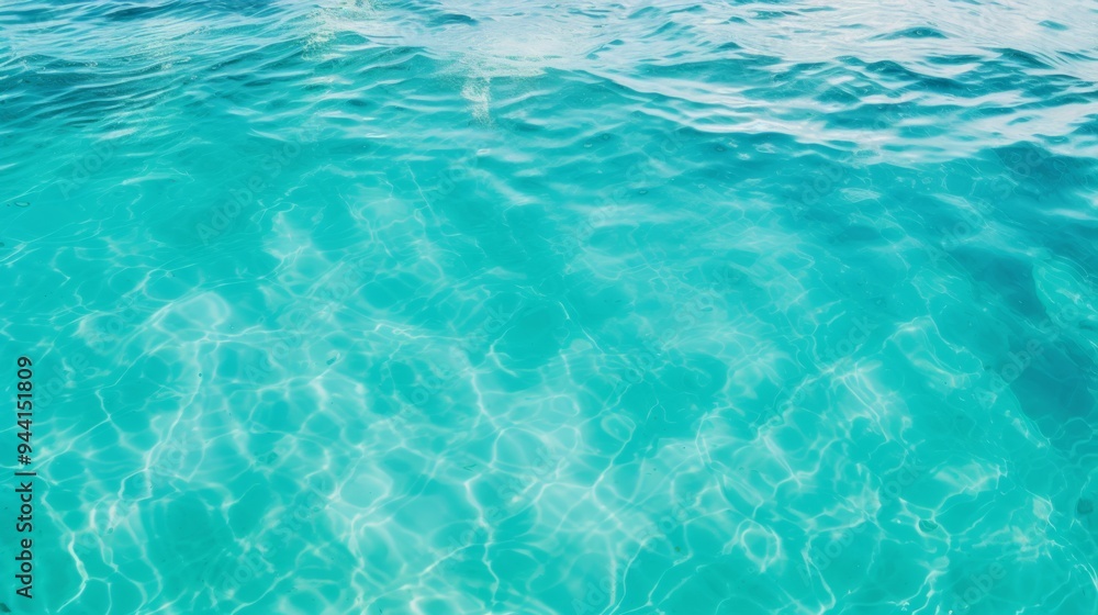 Crystal clear turquoise ocean water texture with gentle ripples Crystal clear turquoise ocean water texture with gentle ripples