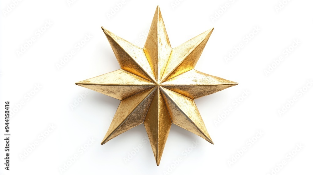 3D rendering of a golden star in Scandinavian style composition isolated on white background featuring a watercolor hygge illustration for cozy textile card design 3D rendering of a golden star in Scandinavian style composition isolated on white background featuring a watercolor hygge illustration for cozy textile card design