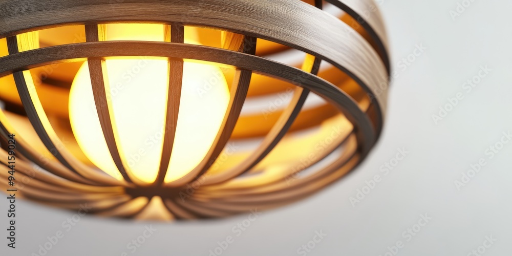 3D rendering of a close up lamp with retro wooden elements isolated on a white background symbolizing modern interior design and furniture 3D rendering of a close up lamp with retro wooden elements isolated on a white background symbolizing modern interior design and furniture