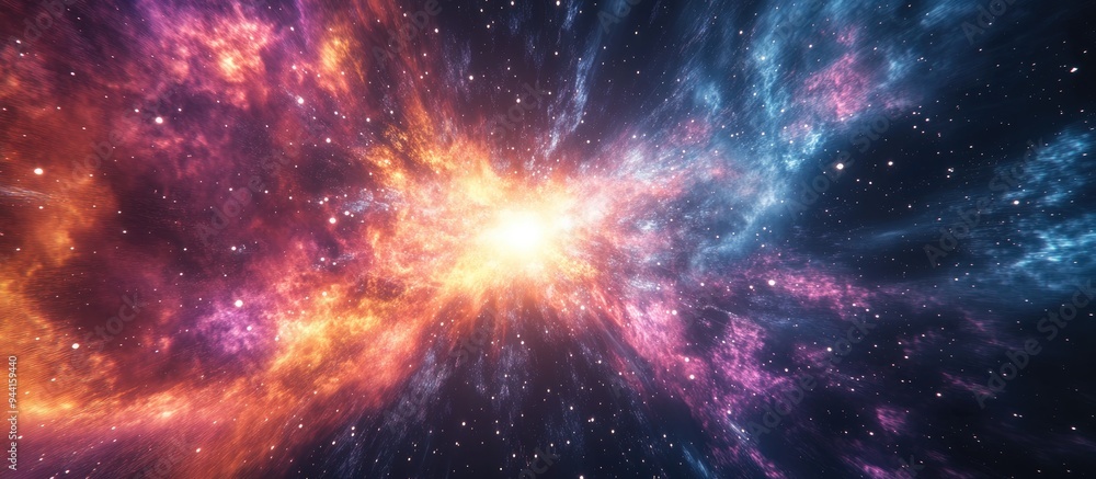 Bursting Galaxy in 3D Cartoon Style Bursting Galaxy in 3D Cartoon Style
