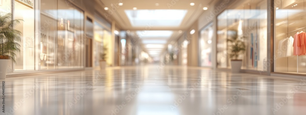 3D rendering of an abstract blurred shopping mall interior 3D rendering of an abstract blurred shopping mall interior