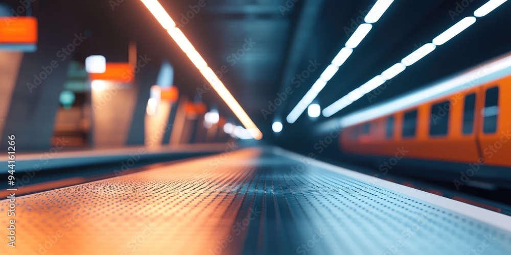 3D rendering of a blurred background in a train station 3D rendering of a blurred background in a train station